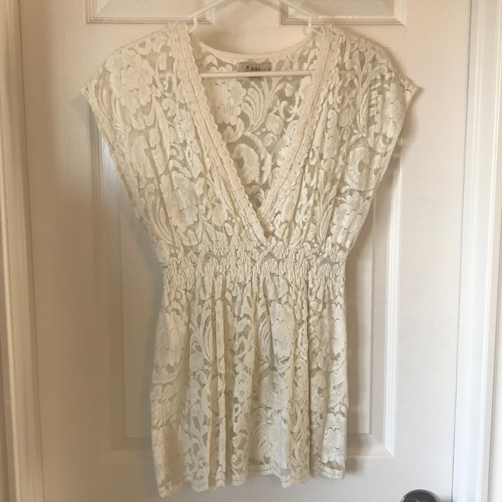 Ivory lace top